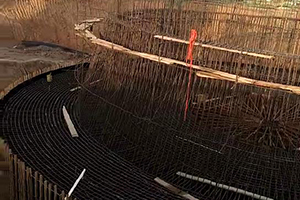 庆阳砼烟囱新建施工现场
